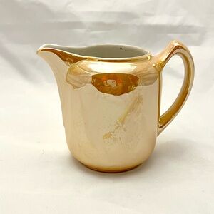 Peach Orange Lusterware Porcelain Creamer, Made in Germany, VTG EUC